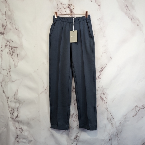 Everlane Dream Pant Dark Gray Slate Women High Rise Crop Pull On Ponte - Picture 4 of 15